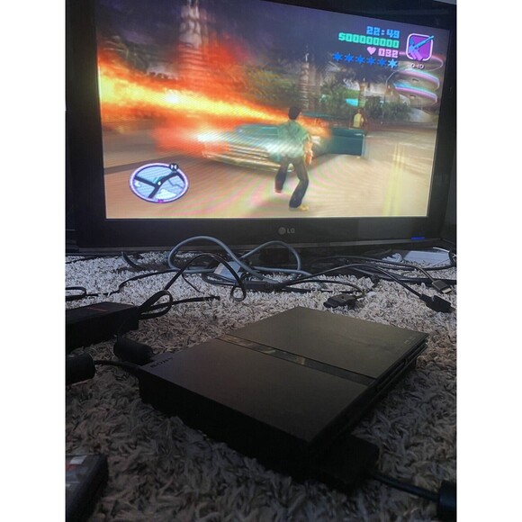 PlayStation 2 PS2 Slim Console w/ smackdown bundle - Picture 7 of 8